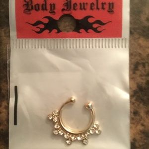 Clip on tribal septum ring